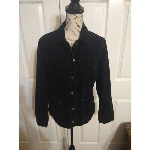 Chico's Black size one corduroy jacket - Picture 2 of 8
